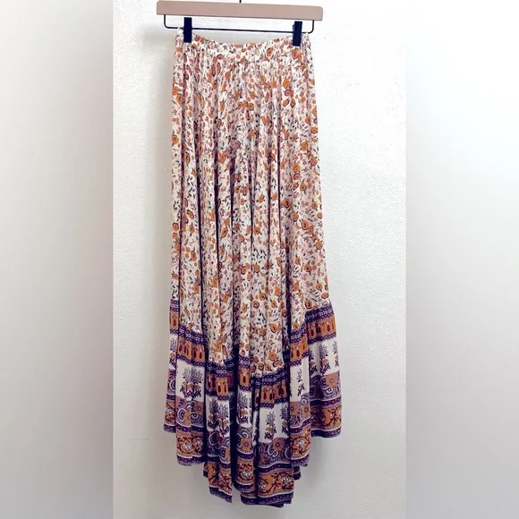 Spell and the Gypsy Castaway Gypsy Love Skirt Orange Blossom Size Small Hi-Low - Picture 13 of 15